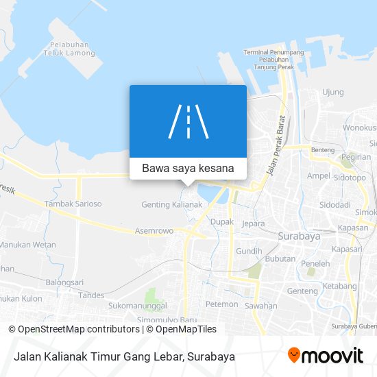 Peta Jalan Kalianak Timur Gang Lebar