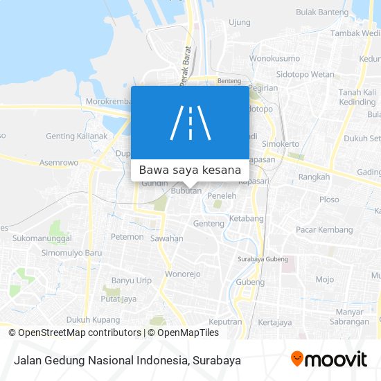 Peta Jalan Gedung Nasional Indonesia