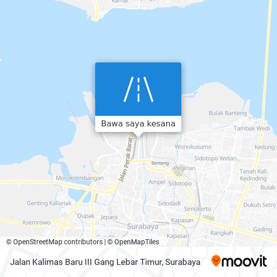 Peta Jalan Kalimas Baru III Gang Lebar Timur