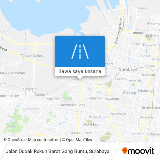 Peta Jalan Dupak Rukun Barat Gang Buntu