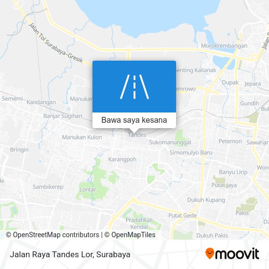 Peta Jalan Raya Tandes Lor