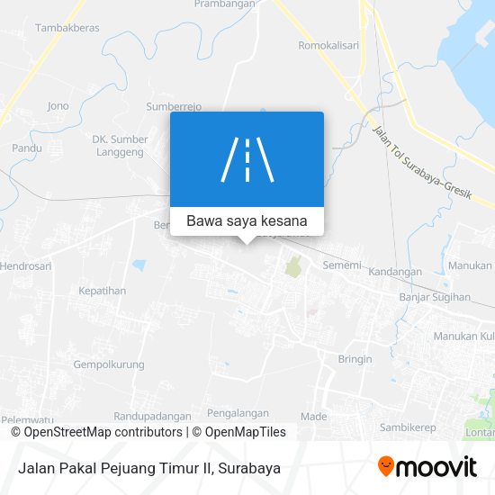Peta Jalan Pakal Pejuang Timur II