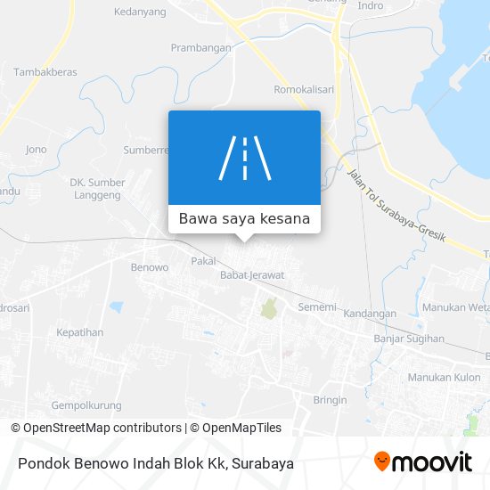 Peta Pondok Benowo Indah Blok Kk