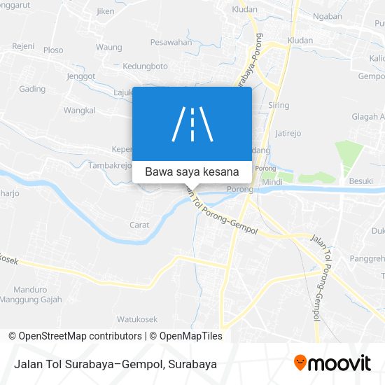 Peta Jalan Tol Surabaya–Gempol