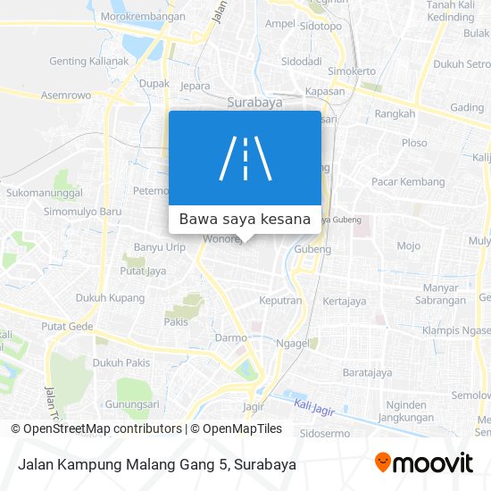 Peta Jalan Kampung Malang Gang 5