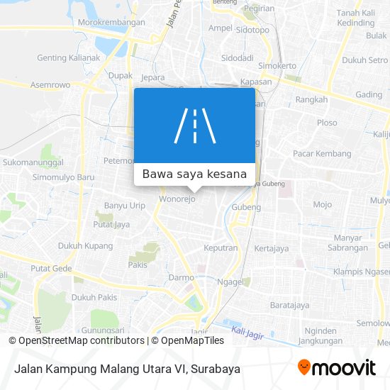 Peta Jalan Kampung Malang Utara VI
