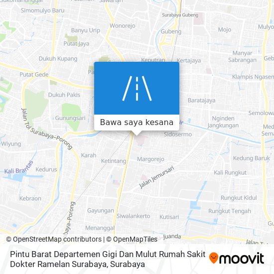 Peta Pintu Barat Departemen Gigi Dan Mulut Rumah Sakit Dokter Ramelan Surabaya