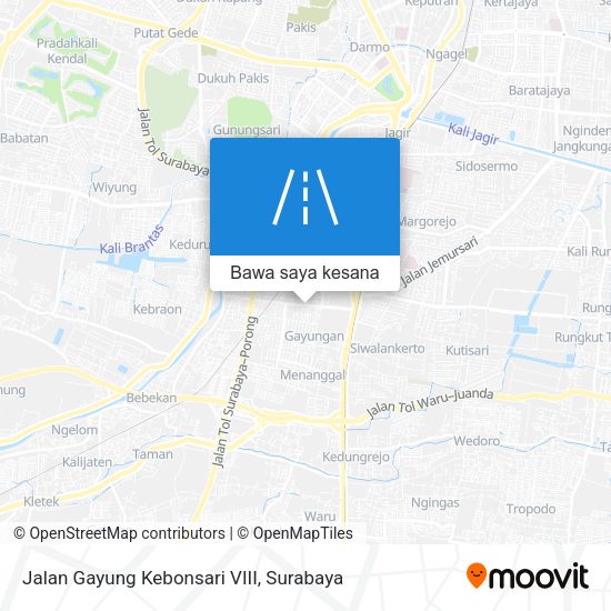 Peta Jalan Gayung Kebonsari VIII