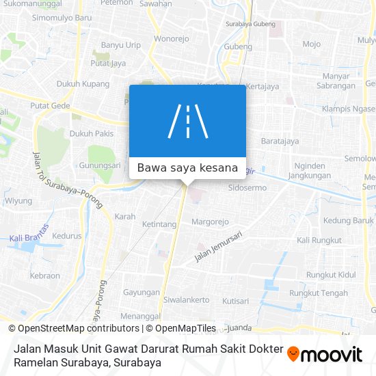 Peta Jalan Masuk Unit Gawat Darurat Rumah Sakit Dokter Ramelan Surabaya