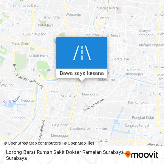 Peta Lorong Barat Rumah Sakit Dokter Ramelan Surabaya