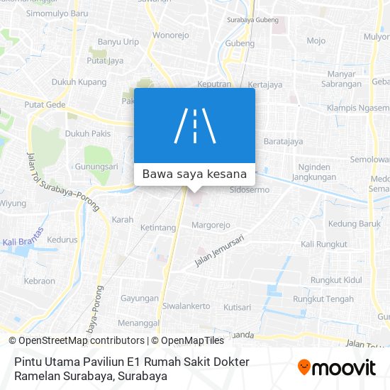 Peta Pintu Utama Paviliun E1 Rumah Sakit Dokter Ramelan Surabaya