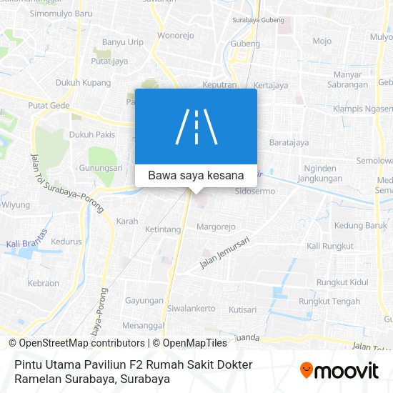 Peta Pintu Utama Paviliun F2 Rumah Sakit Dokter Ramelan Surabaya