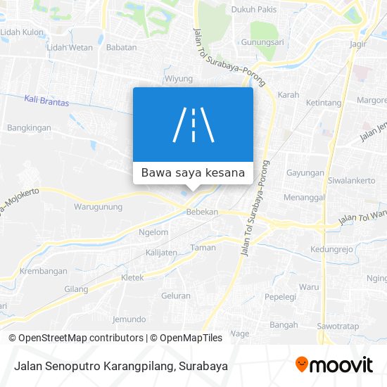 Peta Jalan Senoputro Karangpilang