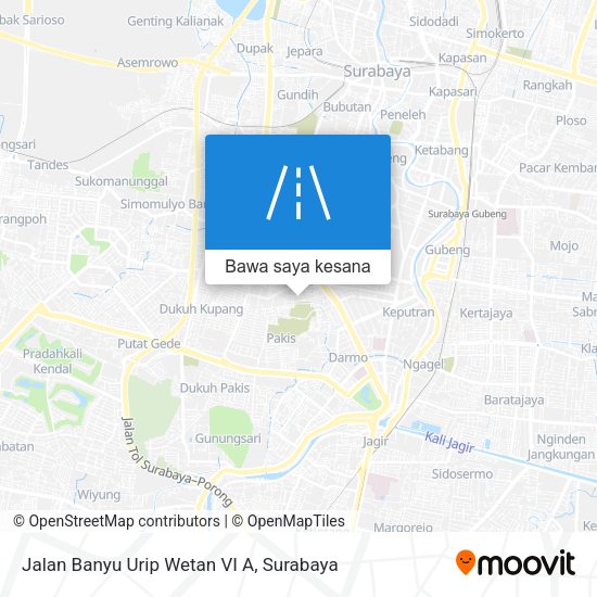 Peta Jalan Banyu Urip Wetan VI A