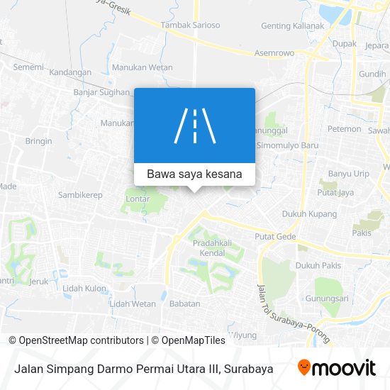 Peta Jalan Simpang Darmo Permai Utara III