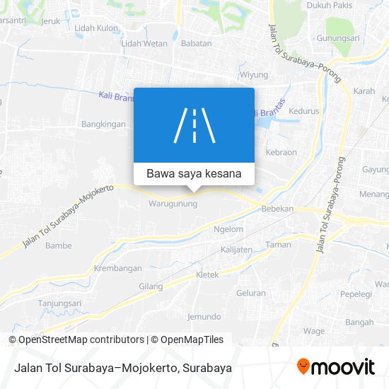 Peta Jalan Tol Surabaya–Mojokerto