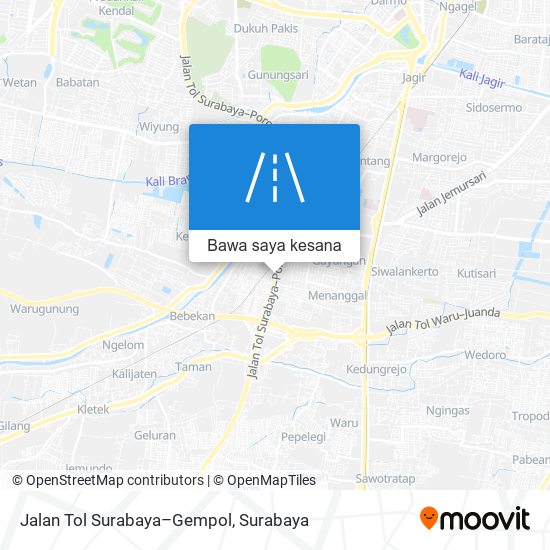 Peta Jalan Tol Surabaya–Gempol