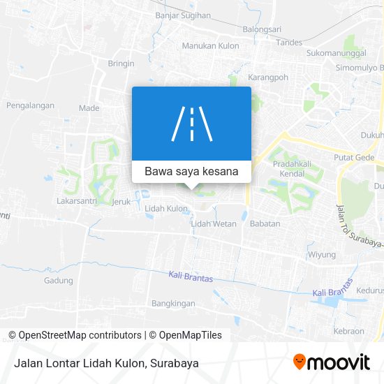 Peta Jalan Lontar Lidah Kulon