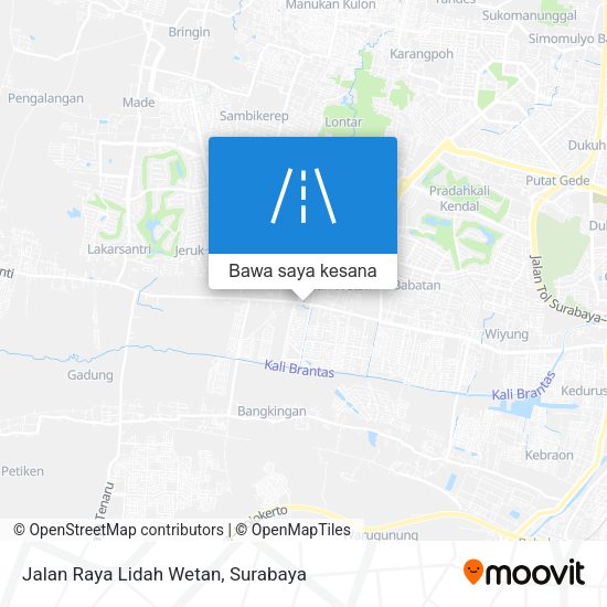 Peta Jalan Raya Lidah Wetan