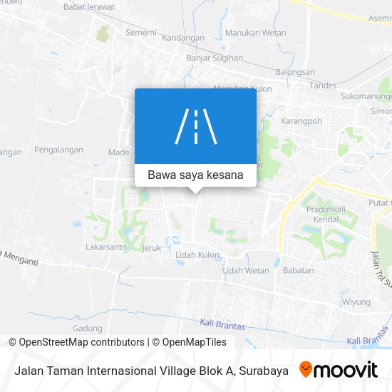 Peta Jalan Taman Internasional Village Blok A