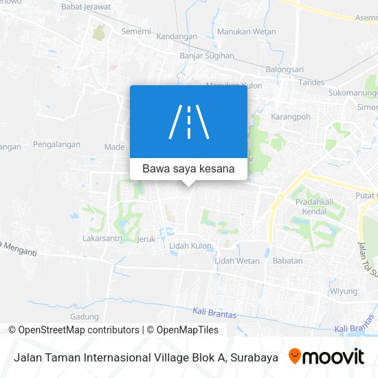 Peta Jalan Taman Internasional Village Blok A