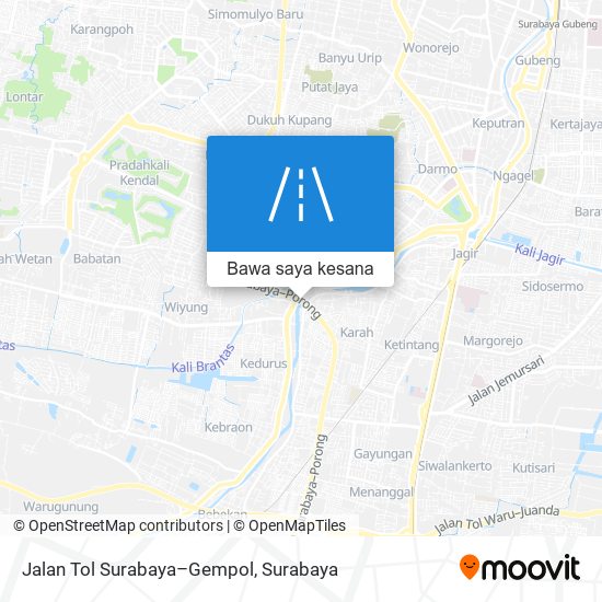 Peta Jalan Tol Surabaya–Gempol