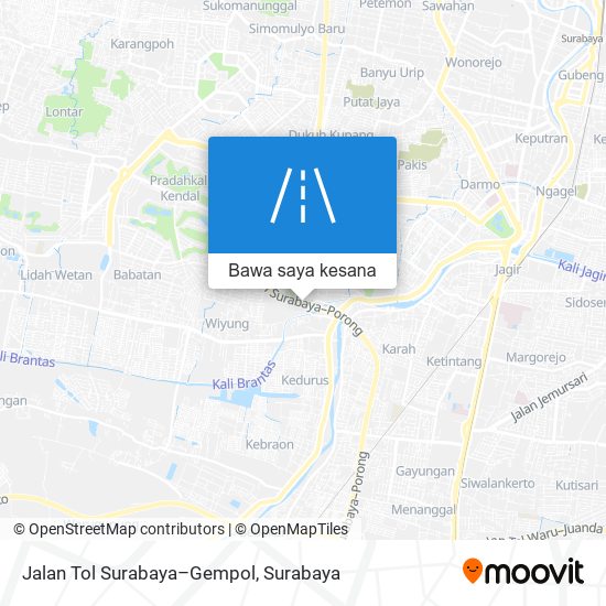 Peta Jalan Tol Surabaya–Gempol