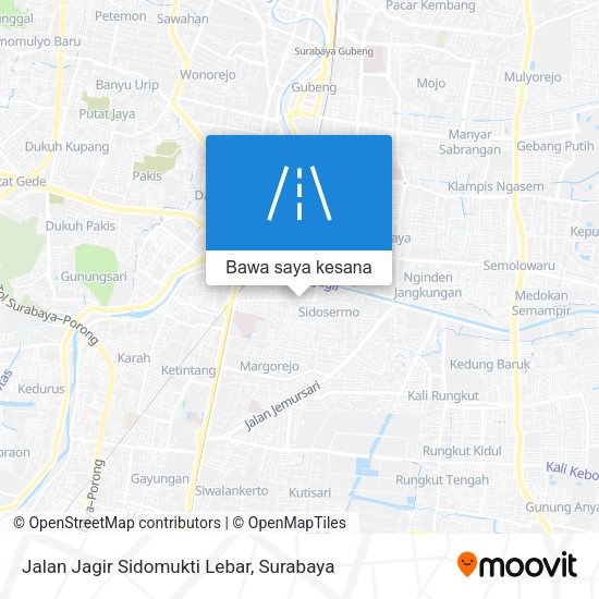 Peta Jalan Jagir Sidomukti Lebar