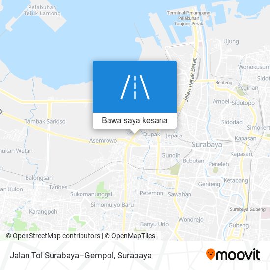 Peta Jalan Tol Surabaya–Gempol