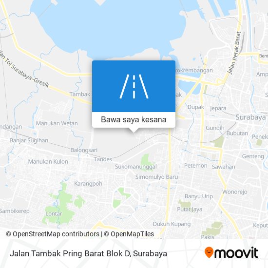 Peta Jalan Tambak Pring Barat Blok D