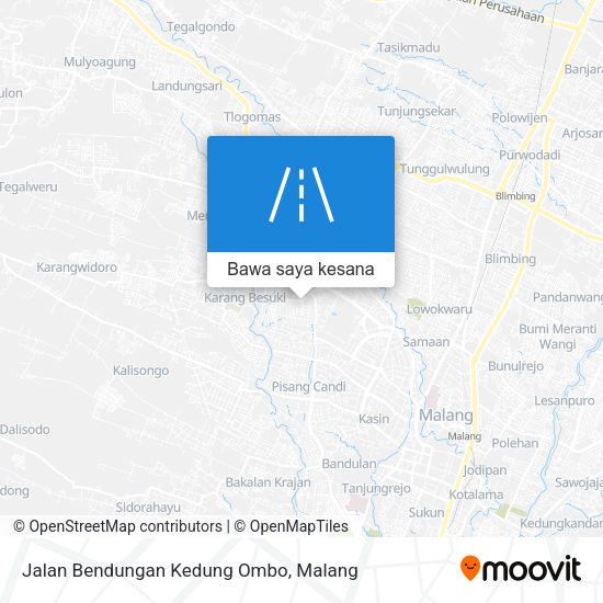 Peta Jalan Bendungan Kedung Ombo