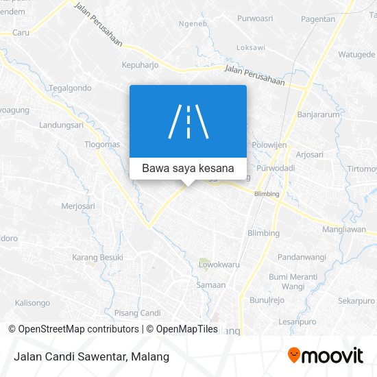 Peta Jalan Candi Sawentar