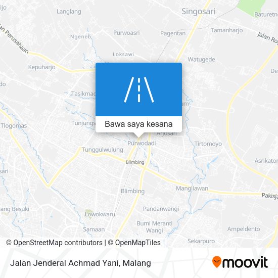 Peta Jalan Jenderal Achmad Yani