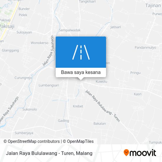 Peta Jalan Raya Bululawang - Turen