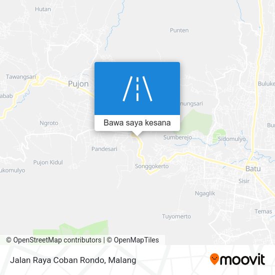 Peta Jalan Raya Coban Rondo