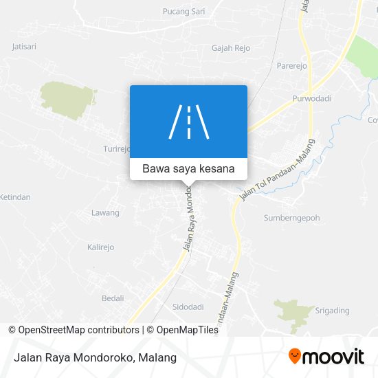 Peta Jalan Raya Mondoroko