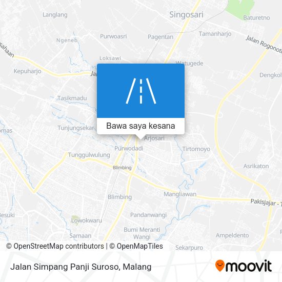 Peta Jalan Simpang Panji Suroso