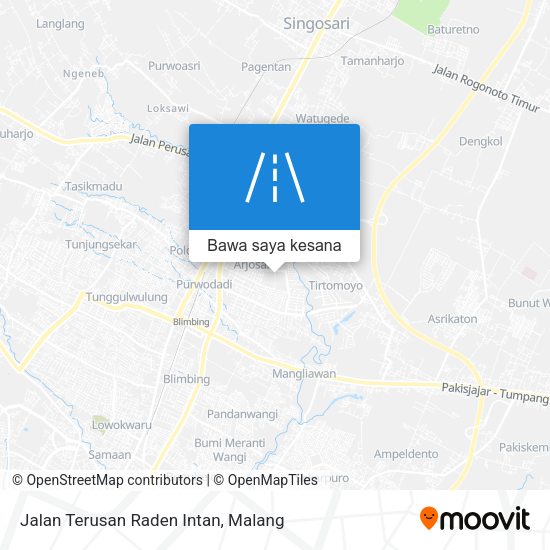 Peta Jalan Terusan Raden Intan