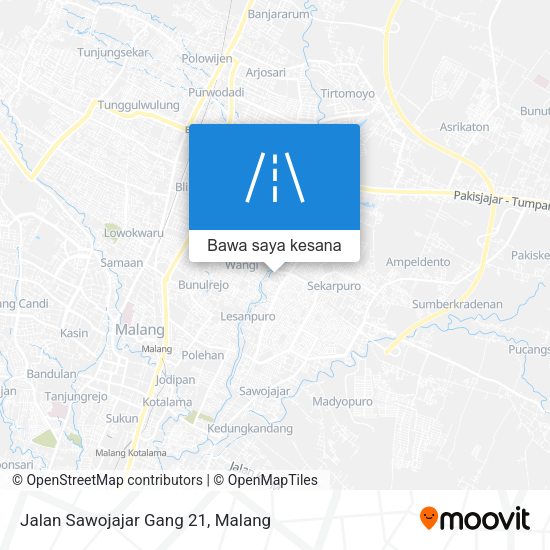 Peta Jalan Sawojajar Gang 21