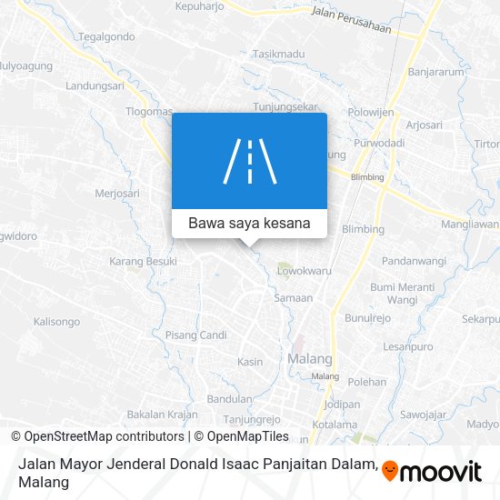 Peta Jalan Mayor Jenderal Donald Isaac Panjaitan Dalam