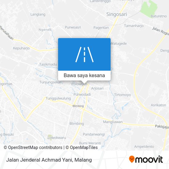 Peta Jalan Jenderal Achmad Yani
