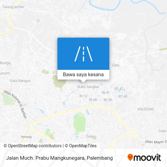 Peta Jalan Much. Prabu Mangkunegara