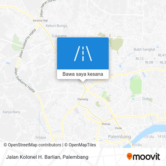Peta Jalan Kolonel H. Barlian