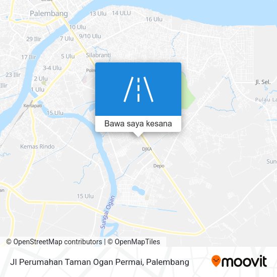 Peta Jl Perumahan Taman Ogan Permai