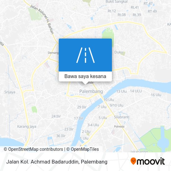 Peta Jalan Kol. Achmad Badaruddin