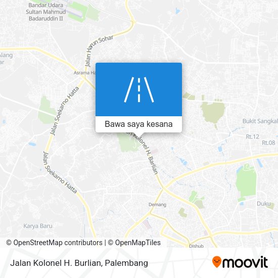 Peta Jalan Kolonel H. Burlian