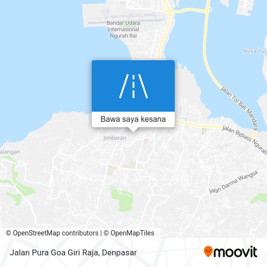 Peta Jalan Pura Goa Giri Raja