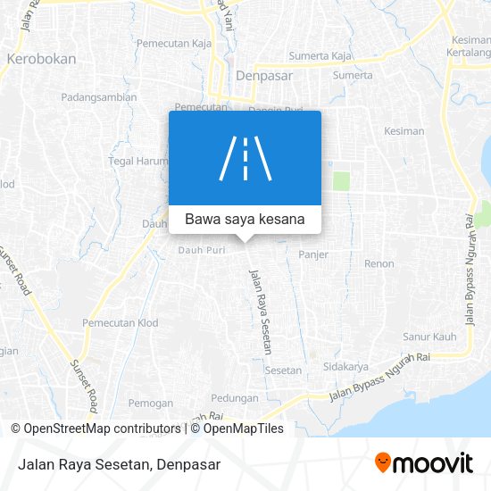 Peta Jalan Raya Sesetan