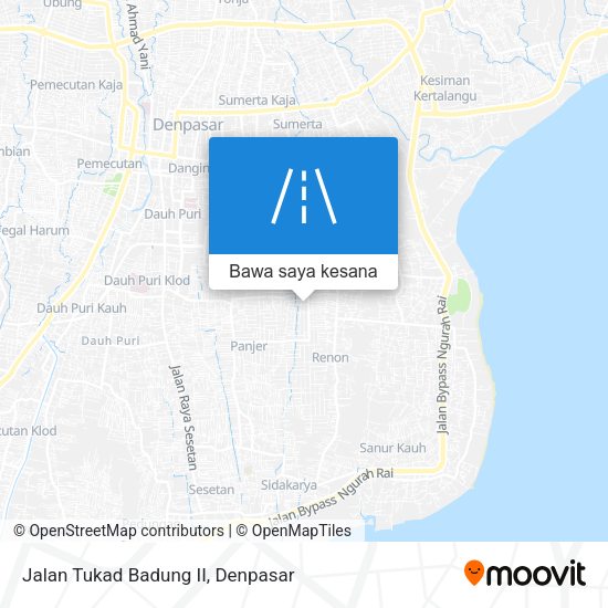 Peta Jalan Tukad Badung II
