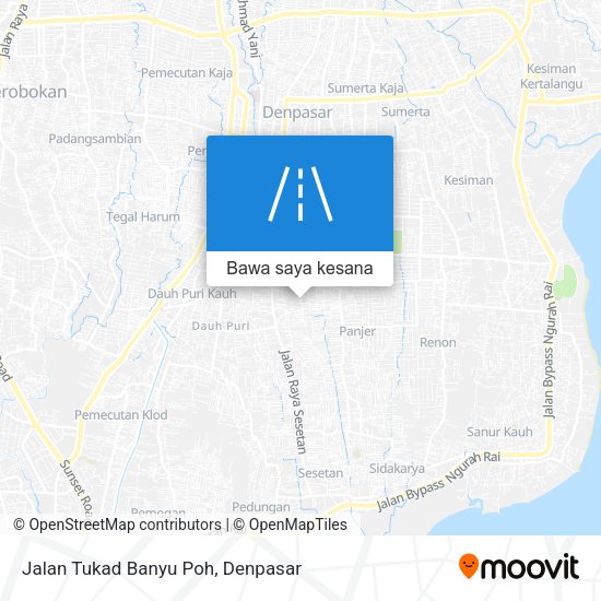 Peta Jalan Tukad Banyu Poh